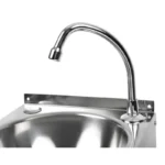 Lave-mains inox à commande fémorale Basix avec robinet pivotant – vue 5