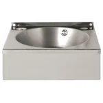 Lave-mains inox Basix avec cuve ronde de 300 mm