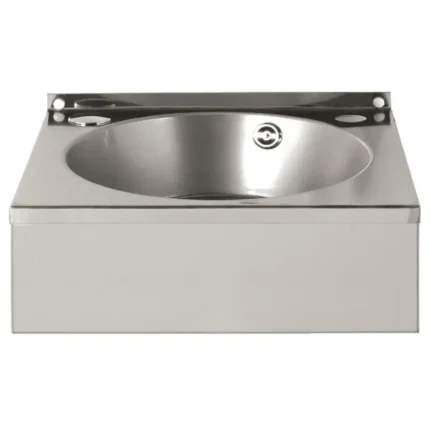 Lave-mains inox Basix avec cuve ronde de 300 mm