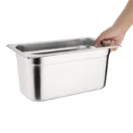 Lot de 3 bacs inox Vogue GN 1/3 avec couvercles – vue 5