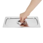 Lot de 3 bacs inox Vogue GN 1/3 avec couvercles – vue 6