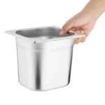 Lot de 6 bacs inox Vogue GN 1/6 avec couvercles – vue 5