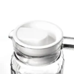 Pichet rainuré en verre Olympia 1 litre avec couvercle – vue 5