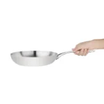 Poêle triple épaisseur Vogue Tri Wall – 240 mm – 2 L – Induction – Inox poli miroir – vue 2