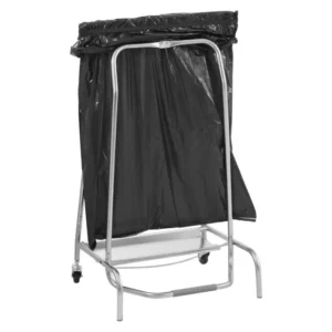Poubelle inox à pédale 110 L GOLDINOX sur roulettes (PBC02) – vue 2