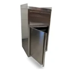 Poubelle snack GOLDINOX en inox avec plateau basculant et bac plastique amovible (PBN01) – vue 2