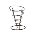 Support conique pour frites Olympia en métal noir