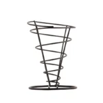 Support conique pour frites Olympia en métal noir – vue 2