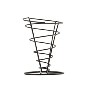 Support conique pour frites Olympia en métal noir – vue 2