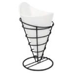 Support conique pour frites Olympia en métal noir – vue 5