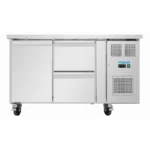 Table réfrigérée positive Polar Série U – 1 porte et 2 tiroirs – 143 L nets – 1360 mm