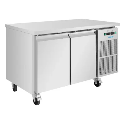 Table réfrigérée 2 portes Polar Série U – Porte droite commutable +/- – 124 L – 1360 mm