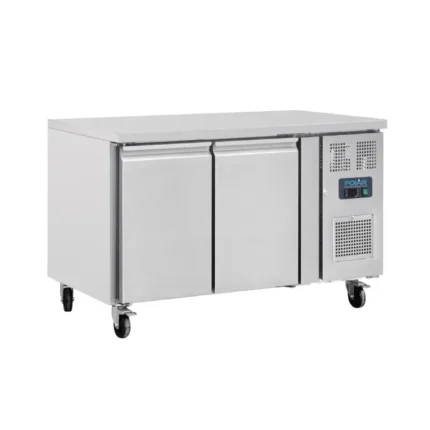 Table réfrigérée positive 2 portes Polar Série U – 282 L – 1360 mm – GN 1/1 – Classe A