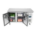 Table réfrigérée positive 2 portes Polar Série U – 282 L – 1360 mm – GN 1/1 – Classe A