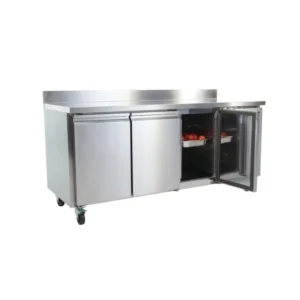 Table réfrigérée positive 3 portes avec dosseret Polar Série U – 417 L – 1795 mm – Classe A