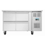 Table réfrigérée positive Polar Série U – 4 tiroirs GN 1/1 – 105 L – 1360 mm – Classe B