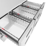 Table réfrigérée positive 6 tiroirs Polar Série G – 368 L – GN 1/1 – 1370 mm – Inox