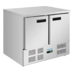 Table réfrigérée négative 2 portes Polar Série G – 240 L – 943 mm – GN 1/1 – Inox