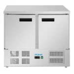 Table réfrigérée négative 2 portes Polar Série G – 240 L – 943 mm – GN 1/1 – Inox