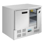Table réfrigérée négative 2 portes Polar Série G – 240 L – 943 mm – GN 1/1 – Inox