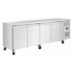 Table réfrigérée positive slimline 4 portes Polar Série U – 600 mm de profondeur – 2230 mm – Classe B