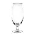 Verres à bière à pied Olympia – 420 ml – Lot de 6 – Verre – Bord roulé