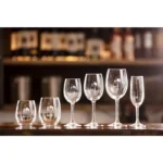 Verres à vin Rosario Olympia – 250 ml – Lot de 6 – Verre trempé – Tige longue