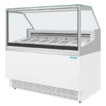 Vitrine à glace Polar Série U – 6 bacs GN 1/3 – 149 L – -18 °C – Éclairage LED – Blanche