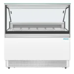 Vitrine à glace Polar Série U – 6 bacs GN 1/3 – 149 L – -18 °C – Éclairage LED – Blanche
