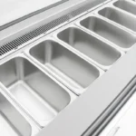 Vitrine à glace Polar Série U – 6 bacs GN 1/3 – 149 L – -18 °C – Éclairage LED – Blanche