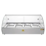 Vitrine chauffante à poser Buffalo 80 cm vitrée pour 4 bacs GN 1/3 – vue 2