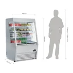 Vitrine réfrigérée libre-service Polar Série G – 390 L – Portes coulissantes – 918 mm – Inox