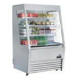 Vitrine réfrigérée libre-service Polar Série G – 390 L – Portes coulissantes – 918 mm – Inox