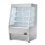Vitrine réfrigérée libre-service Polar Série G – 390 L – Portes coulissantes – 918 mm – Inox