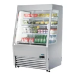 Vitrine réfrigérée libre-service Polar Série G – 390 L – Portes coulissantes – 918 mm – Inox