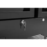 Vitrine réfrigérée négative 2 portes Polar Série G – 744 L – Noire – LED couleur – 8 étagères