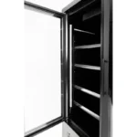 Vitrine réfrigérée négative 2 portes Polar Série G – 744 L – Noire – LED couleur – 8 étagères