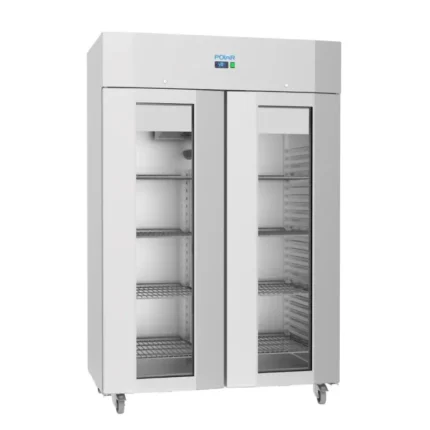 Vitrine réfrigérée négative 2 portes vitrées Polar Série U – 1400 L – Inox – Classe 5