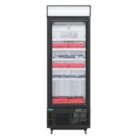 Vitrine réfrigérée négative à caisson lumineux Polar Série G – 412 L – Noire – 680 mm