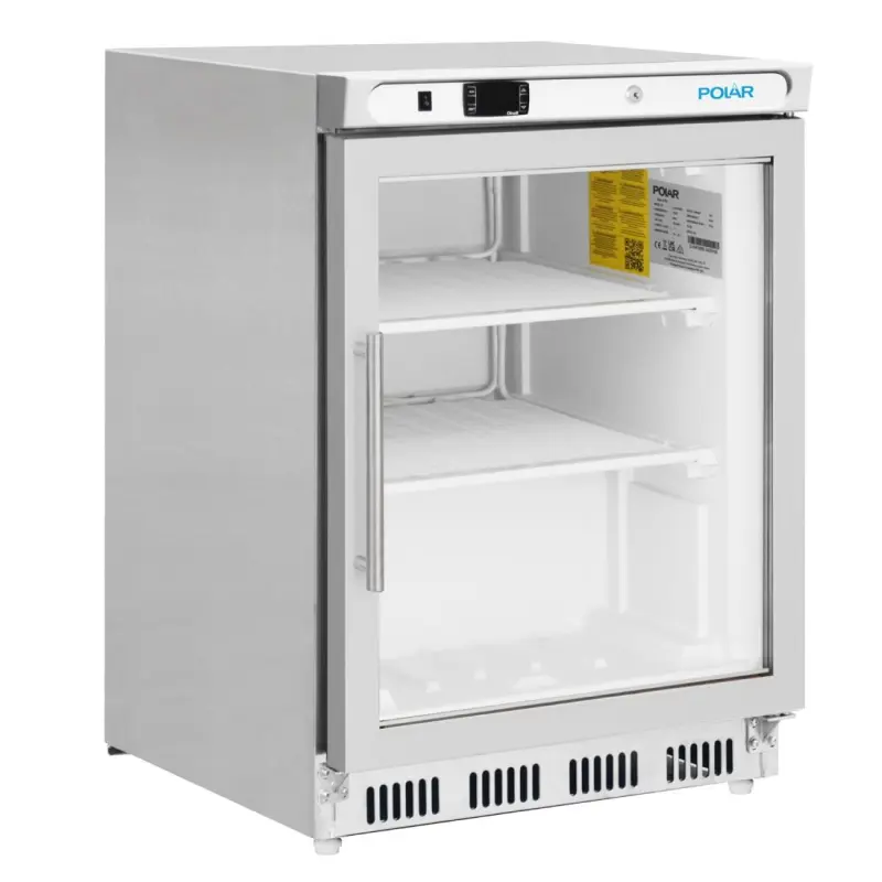 Vitrine réfrigérée négative de comptoir Polar Série C – 129 L – 600 mm – Inox