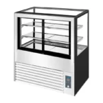 Vitrine pâtissière réfrigérée Polar Série U – 285 L – 4 faces vitrées – 900 mm – Inox