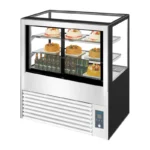 Vitrine pâtissière réfrigérée Polar Série U – 285 L – 4 faces vitrées – 900 mm – Inox