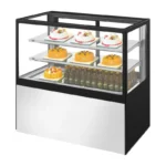 Vitrine pâtissière réfrigérée Polar Série U – 385 L – 4 faces vitrées – 1200 mm – Inox