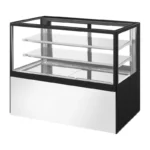 Vitrine pâtissière réfrigérée Polar Série U – 485 L – 4 faces vitrées – 1500 mm – Inox