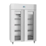 Vitrine réfrigérée positive 2 portes vitrées Polar Série U – 1400 L – Inox – Classe B
