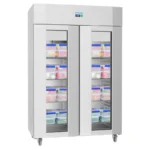 Vitrine réfrigérée positive 2 portes vitrées Polar Série U – 1400 L – Inox – Classe B