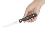 Couteaux à viande Olympia manche noir (Lot de 12) – Image 3