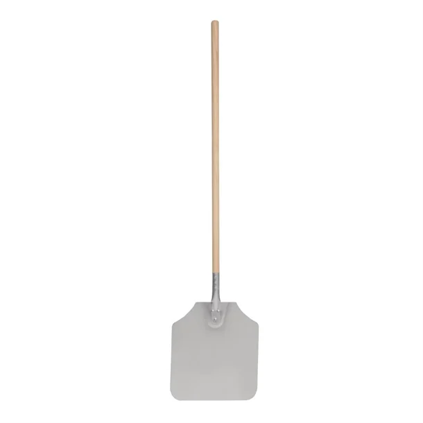 Grande Pelle à Pizza Vogue : plateau spacieux, manche en bois. Dimensions de 305mm x 355mm