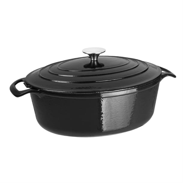gh306_ovalcasseroleblack1 Cocotte ovale Vogue noire 5L en fonte