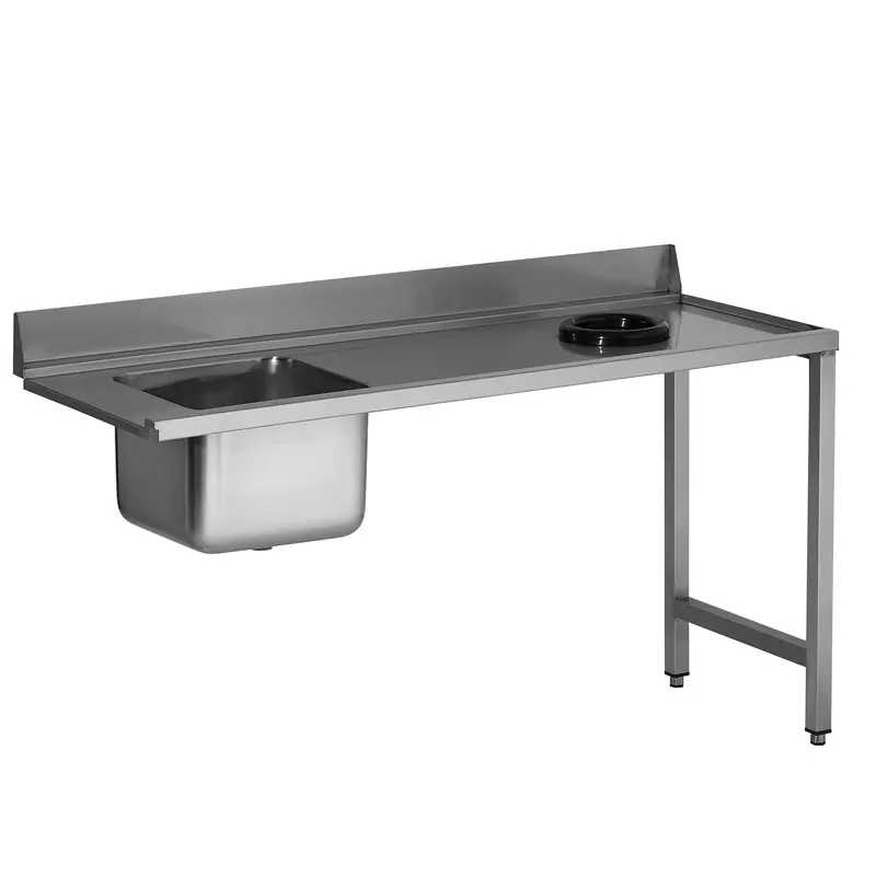 TVO-TELVD-20 Table d'entrée LV adossée + plage, - (L)2000x(P)780x(H)830 mm – Image 1